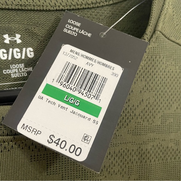 Men's UA Tech™ Vent Jacquard Short Sleeve - Picture 3 of 5